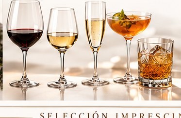 Cristalería y selección de vinos